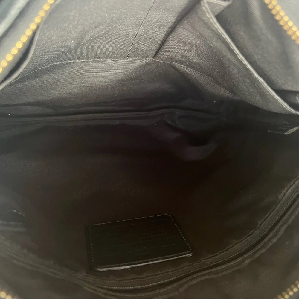 Coach signature black brown crossbody bag coated canvas GUC - Picture 10 of 11